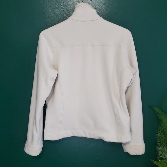 Patagonia Reversible Fleece Zip Up Jacket Ivory Md - Picture 10 of 13